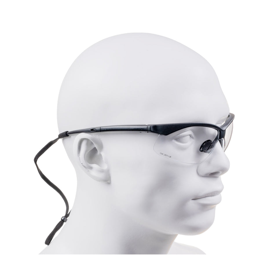 Rival Safety Glasses With Convenient Neck Cord, Clear - SGRIVALCLEARH/C