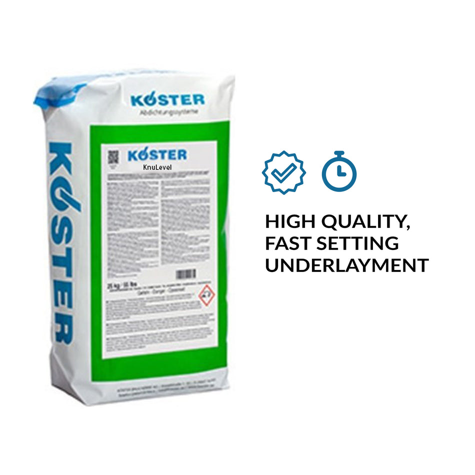 Koster KNULEVEL - Self-Leveling, Interior Cementitious Underlayment - 50 lb Bag - SL 290 022