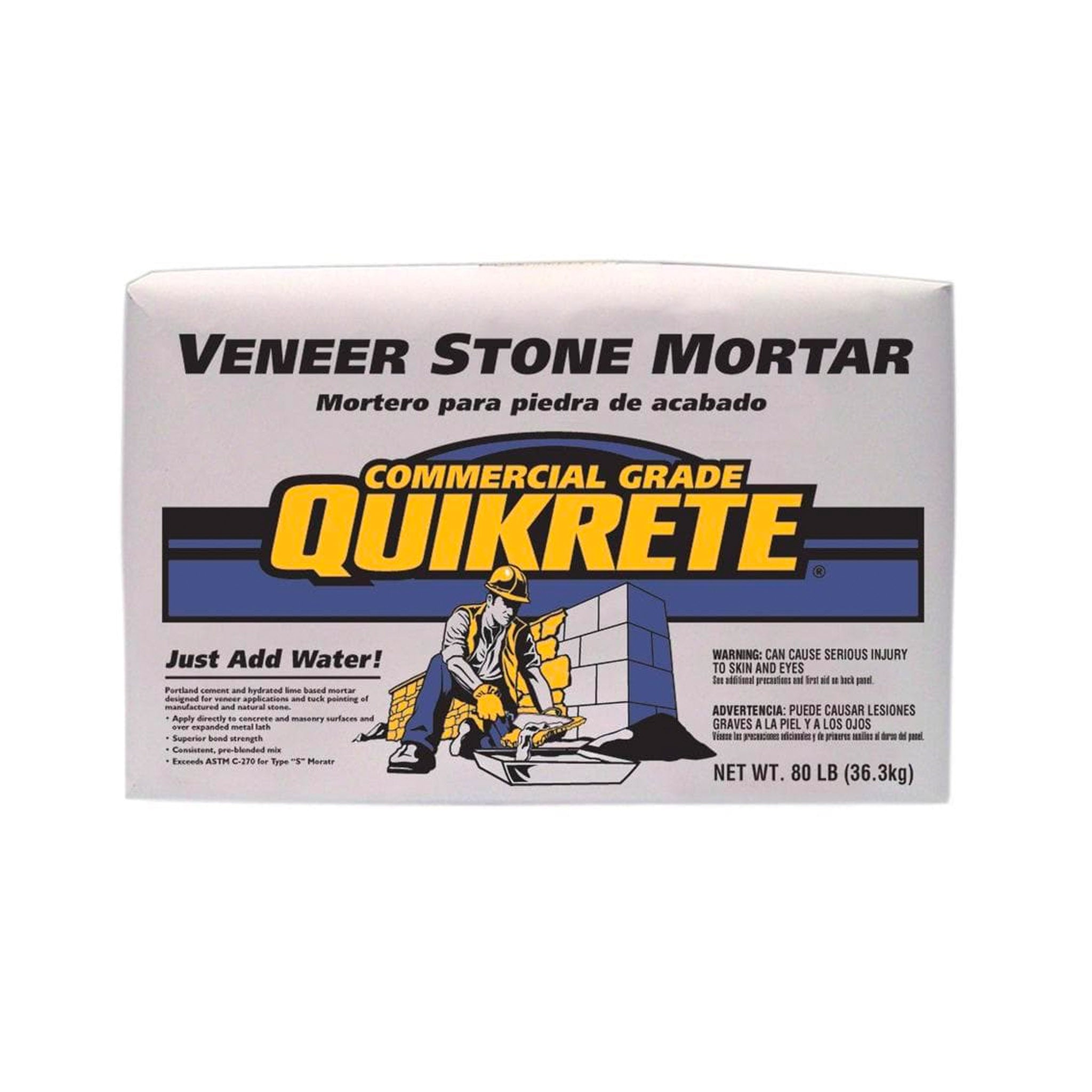 Quikrete Veneer Stone Mortar 80 lb Bag 113780 GCNYC
