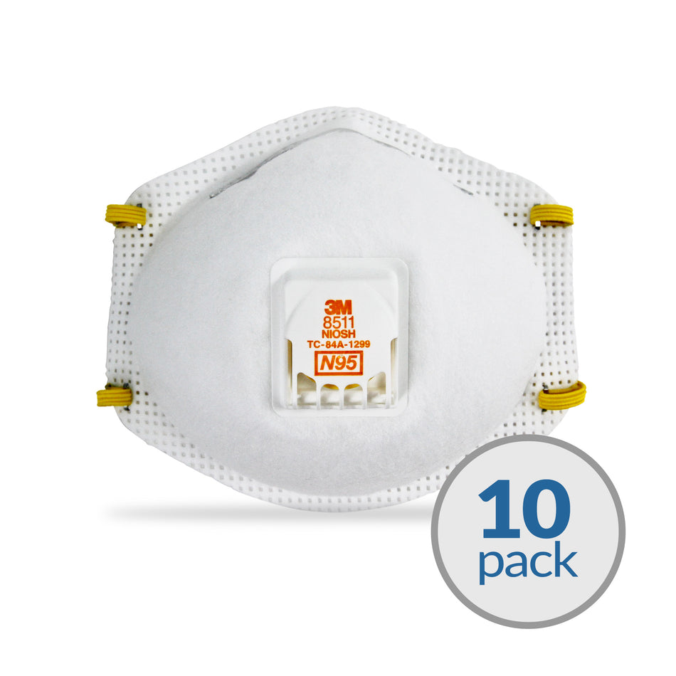 3M Particulate Respirator 8511, N95 - 10 Pack