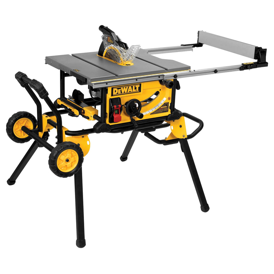 Dewalt 10 in Jobsite Table Saw 32 - 1/2 in.  Rip Capacity, and a Rolling Stand - DWE7491RS