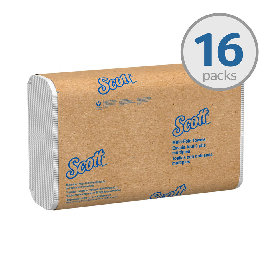 Scott Essential Multifold Folded Paper Towels - 16 Packs - 01804