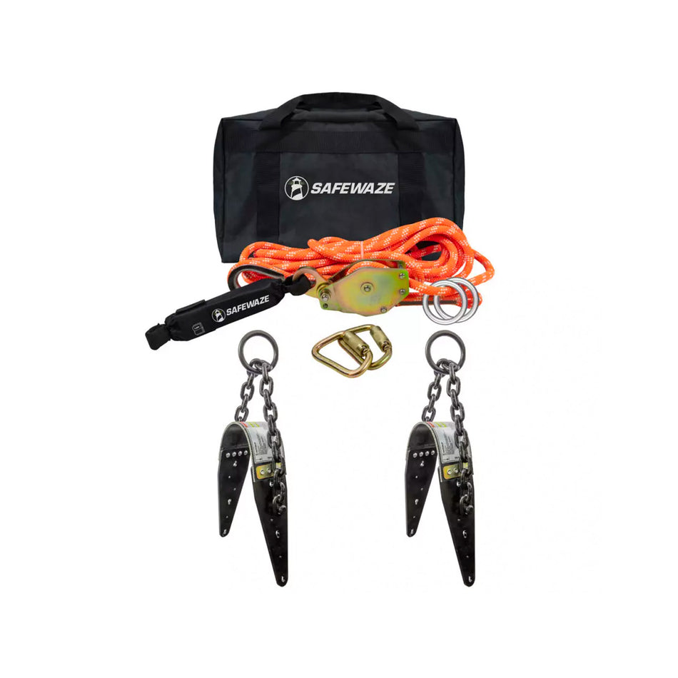 Safewaze 30' Kernmantle Rope HLL: Chain Anchors 019-8008