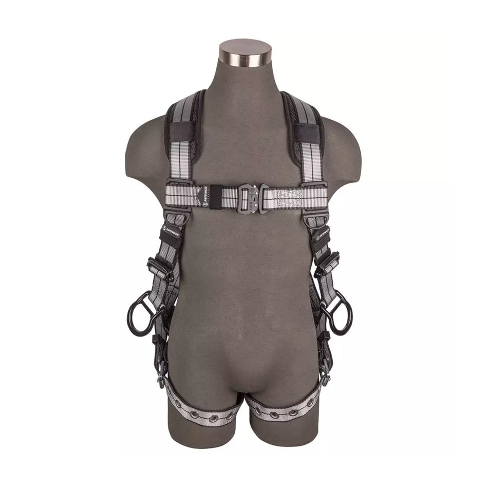 Safewaze PRO+ Slate Full Body Harness: Alu 3D, Alu QC Chest, TB Legs - 020-1206