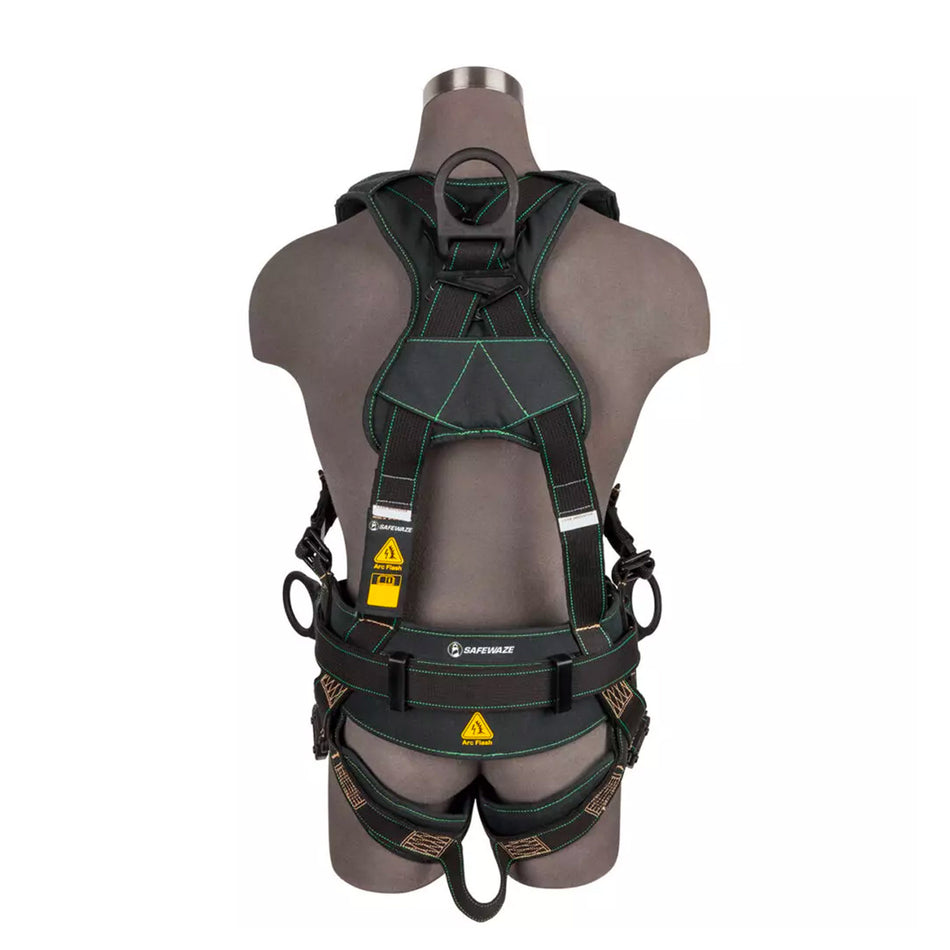 Safewaze Arc Flash Construction Harness: DE 3D, DE QC Chest, DE FD, DE QC Legs - 020-1252