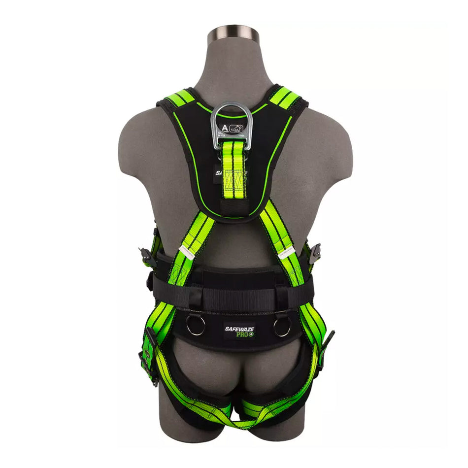 Safewaze PRO+ Construction Harness: 1D, QC Chest, TB Legs 021-1435