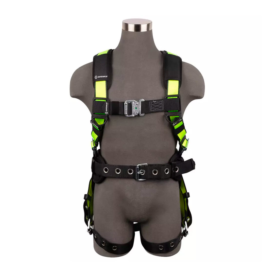 Safewaze PRO Construction Harness: 1D, QC Chest, TB Legs - 021-1443