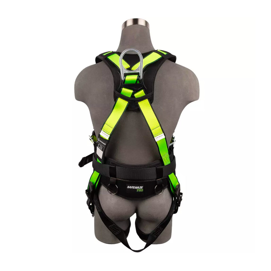 Safewaze PRO Construction Harness: 1D, QC Chest, TB Legs - 021-1443