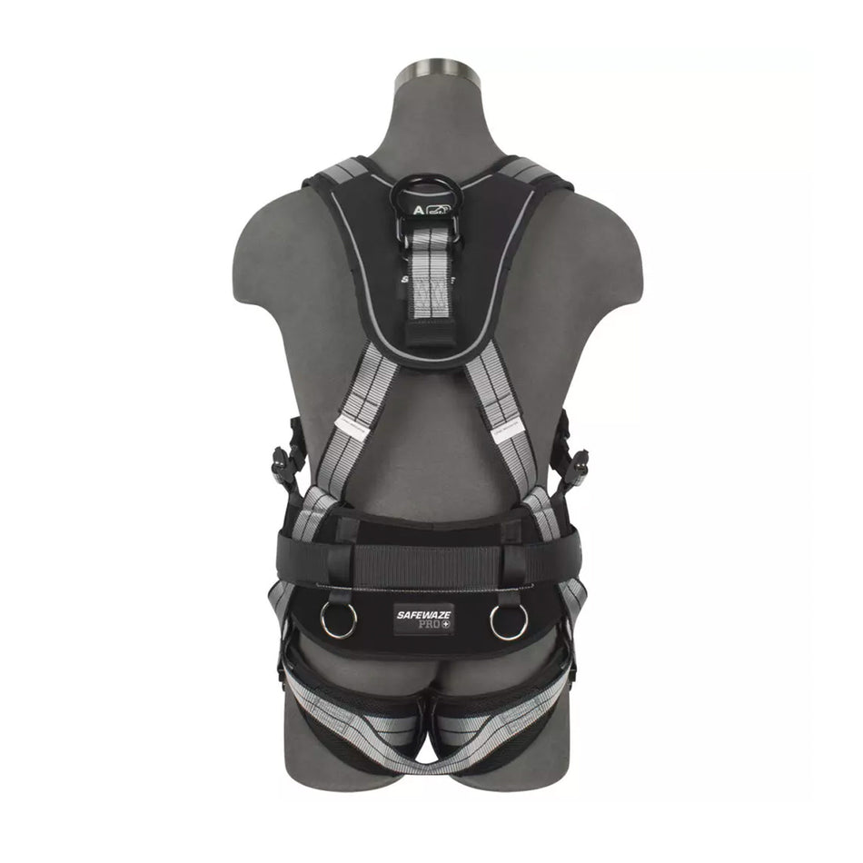 Safewaze PRO+ Slate Construction Harness: Alu 3D, Alu QC Chest, Alu FD, Alu QC Legs - 021-1827