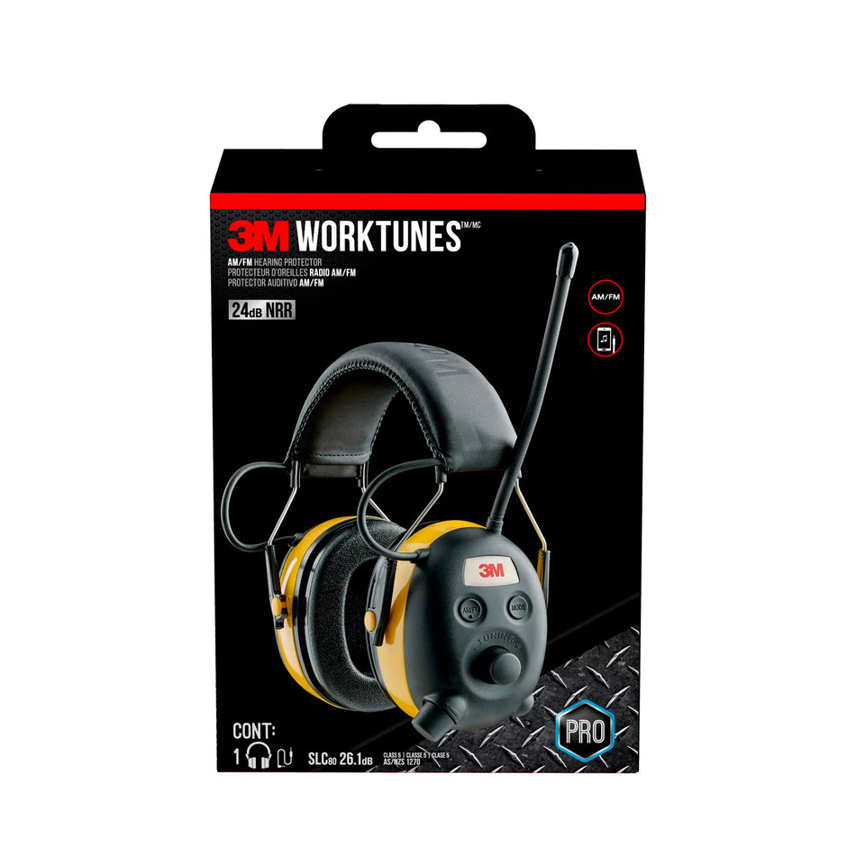 3M WorkTunes 24 dB Plastic Professional Hearing Protectors - 90541H1-DC-PS