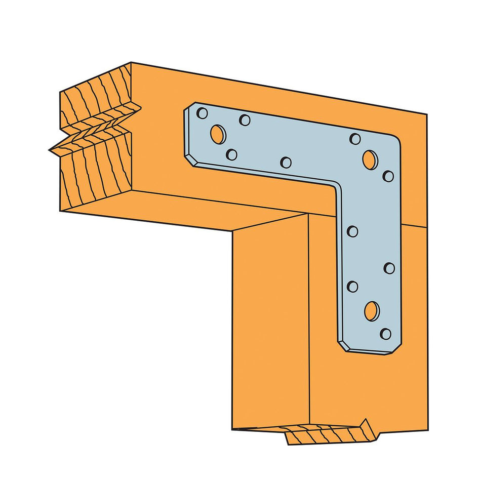 Simpson Strong-Tie 6 in. h X 6 in. w 14 Ga. Galvanized Steel L Strap - 66L