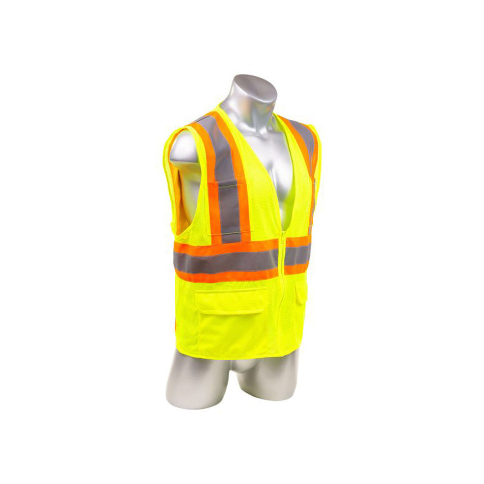 Palmer Safety Two-Tone Vests With 6 Pockets - SV2187FR