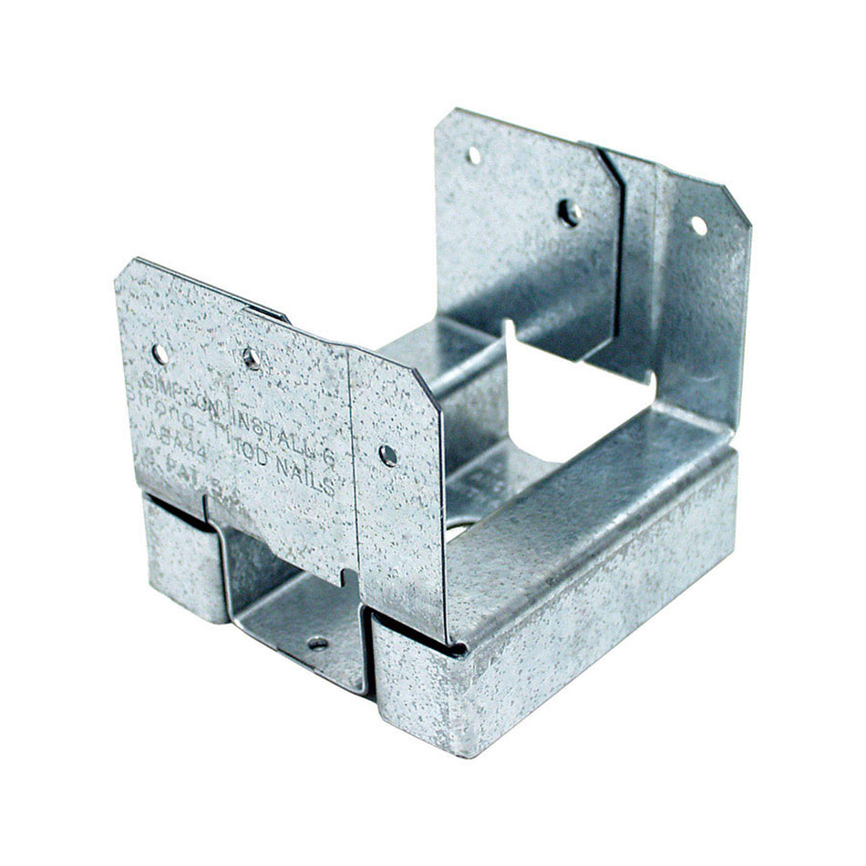 Simpson Strong-Tie ZMax 3.63 in. H X 4 in. W 16 Ga. Galvanized Steel Standoff Post Base - ABA44Z