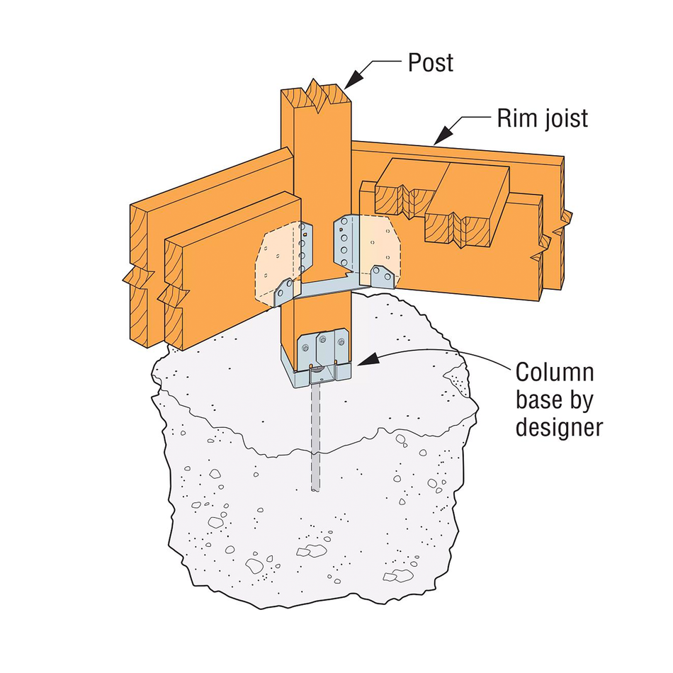 Simpson Strong-Tie ZMax 3.13 in. H X 3.56 in. W 14 speed Galvanized Steel Post Base - ABA46Z