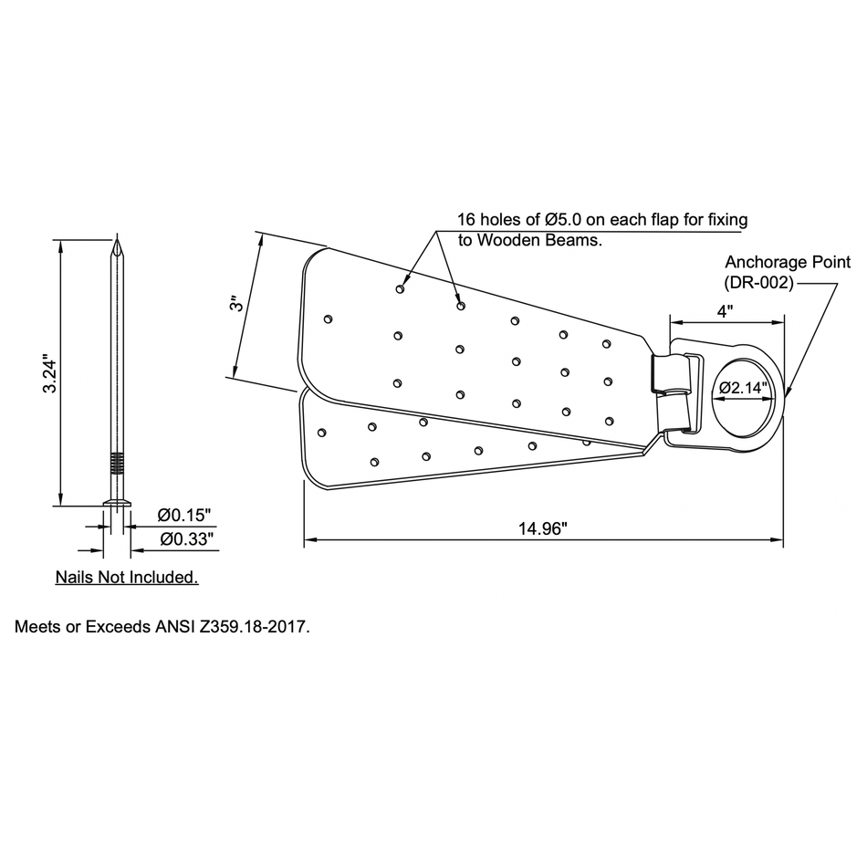 Palmer Safety Reusable Roof Anchor - A0015