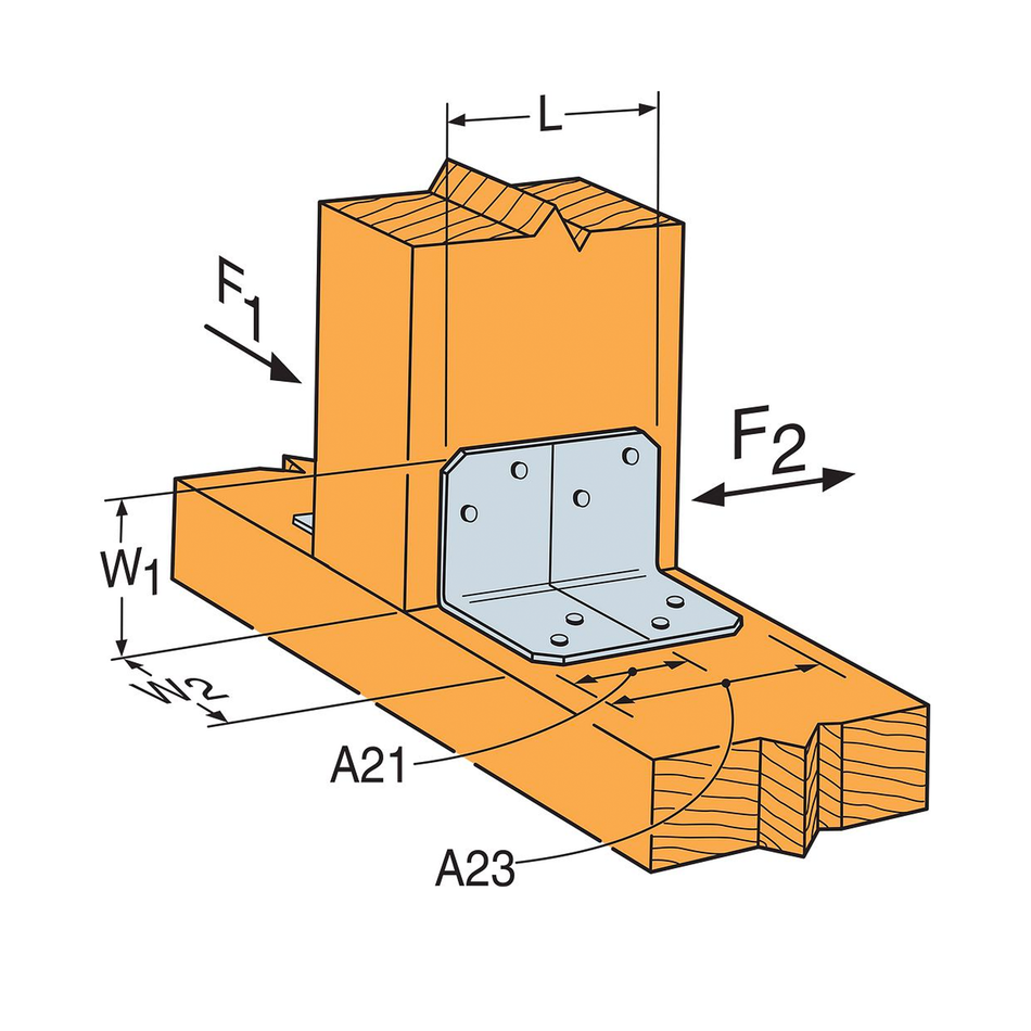 Simpson Strong-Tie 2 in. W X 1.4 in. L Galvanized Steel Angle - A21Z