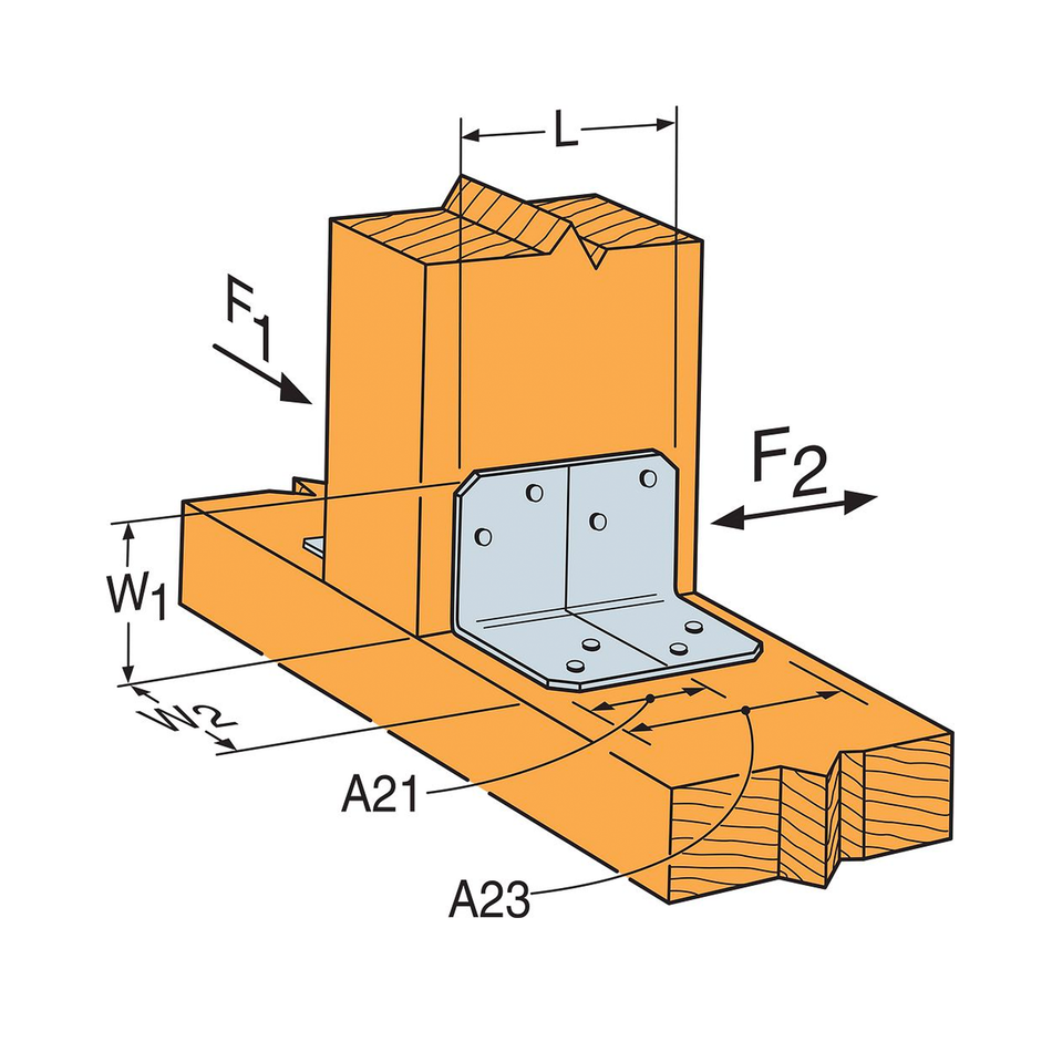 Simpson Strong-Tie 2 in. W X 2.8 in. L Galvanized Steel Angle - A23Z