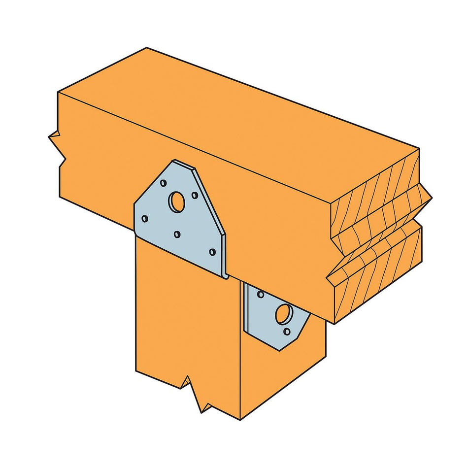 Simpson Strong-Tie 2.5 in. H X 5.5 in. W 18 Ga. Galvanized Steel Half Base - BC46