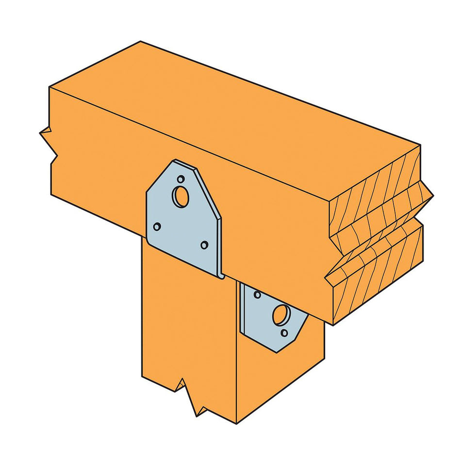 Simpson Strong-Tie 4 in. H X 4 in. W 18 Ga. Galvanized Steel Post Cap - BC4Z-R