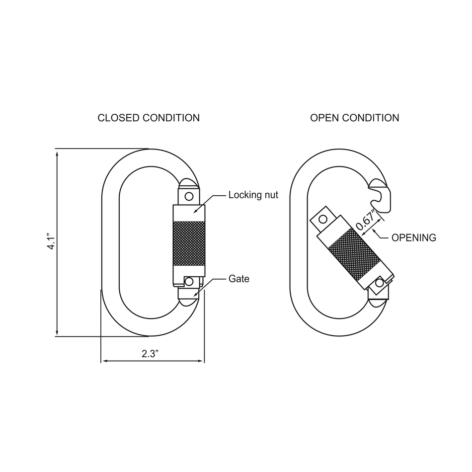 Palmer Safety Hook .67 in. Carabiner - C111