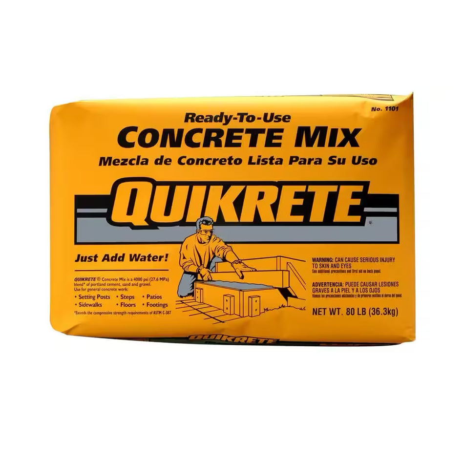 Quickrete Concrete Mix - 80 lb Bag - 1101