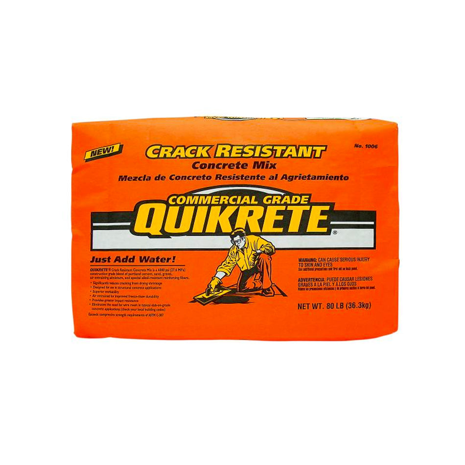 Quikrete Crack Resistant Concrete Mix - 80 lb Bag - 1006-80