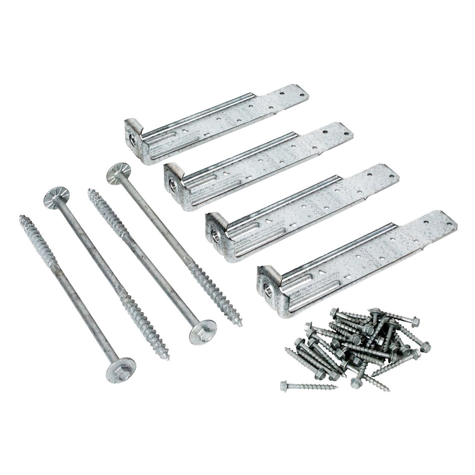 Simpson Strong-Tie ZMax Silver Steel Deck Tension Tie Kit 14 Ga. - DTT1Z-KT