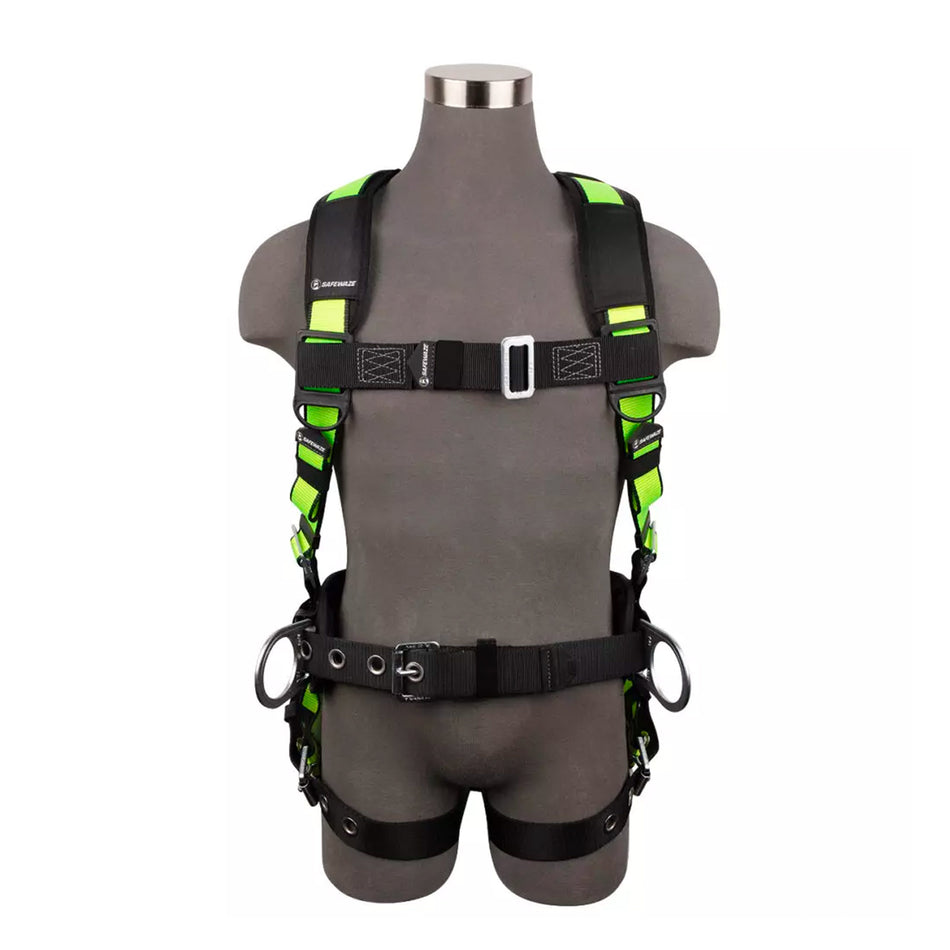 Safewaze PRO Construction Harness: 3D, Dorsal Link, MB Chest, TB Legs - FS170DL-M
