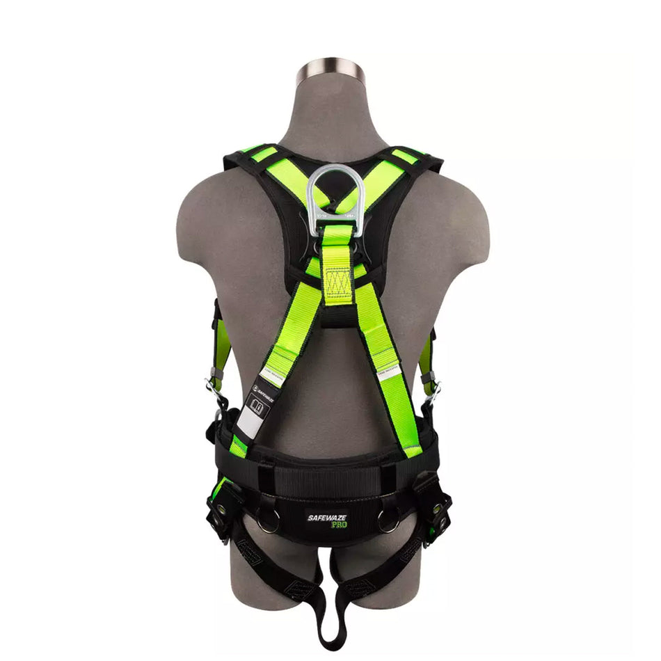 Safewaze PRO Construction Harness: 3D, Dorsal Link, MB Chest, TB Legs - FS170DL-M