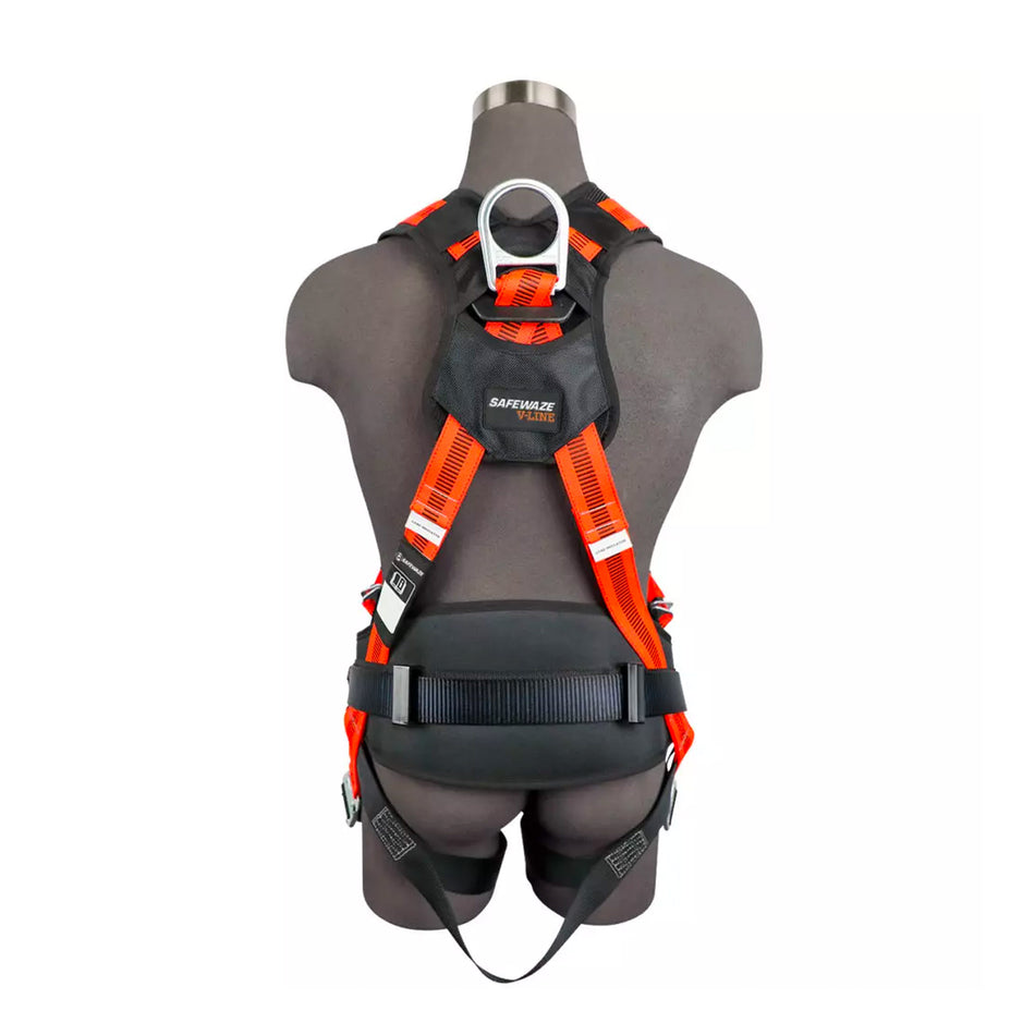 Safewaze V-Line Construction Harness: 3D, QC Chest/Legs - FS99160-E-QC-M