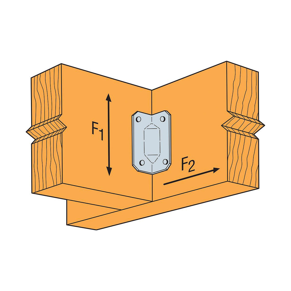 Simpson Strong-Tie 1 in. W X 2.8 in. L Galvanized Steel Gusset Angle - GA1