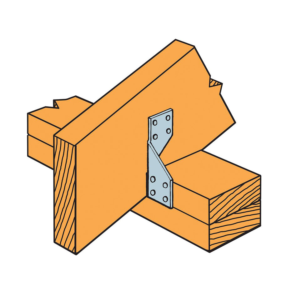 Simpson Strong-Tie 4.63 in. H X 1.69 in. W 18 Ga. Galvanized Steel Hurricane Tie - H3