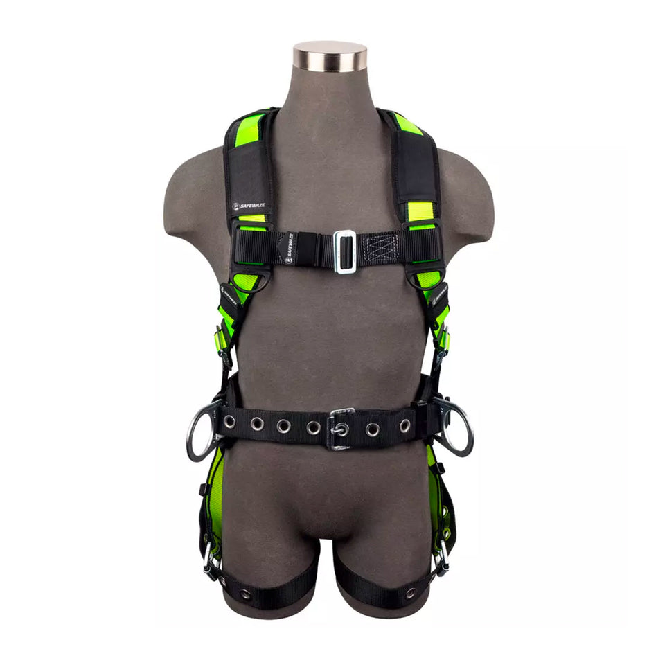 Safewaze PRO Construction Harness: 3D, MB Chest, TB Legs - FS160-M
