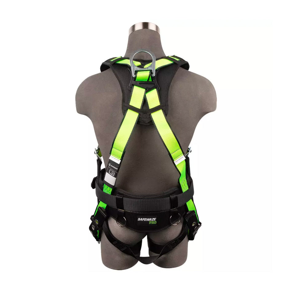 Safewaze PRO Construction Harness: 3D, MB Chest, TB Legs - FS160-M