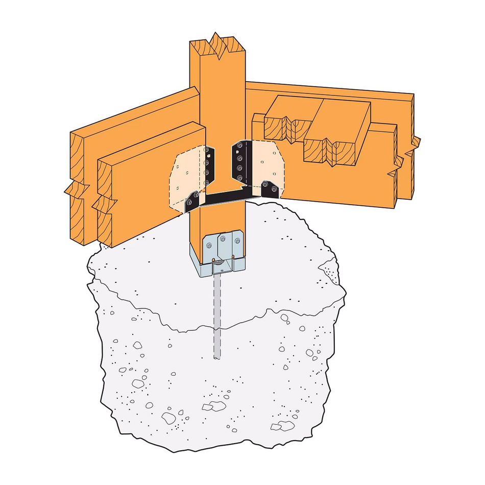 Simpson Strong-Tie 6 in. H X 6 in. W 14 Ga. Galvanized Steel Adjustable Post Base - ABA66RZ