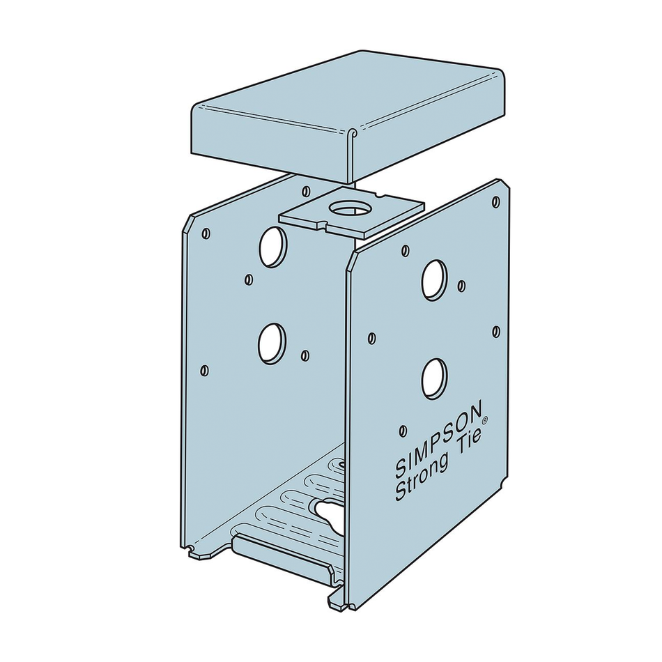 Simpson Strong-Tie ZMAX 7 in. H X 3.56 in. W 12 Ga. Galvanized Steel Adjustable Post Base - ABU46Z