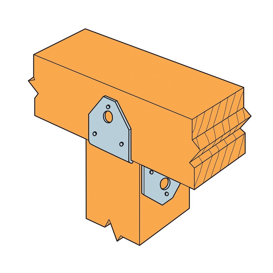 Simpson Strong-Tie 3.56 in. H X 3.56 in. W 18 Ga. Galvanized Steel Post Base - BC4