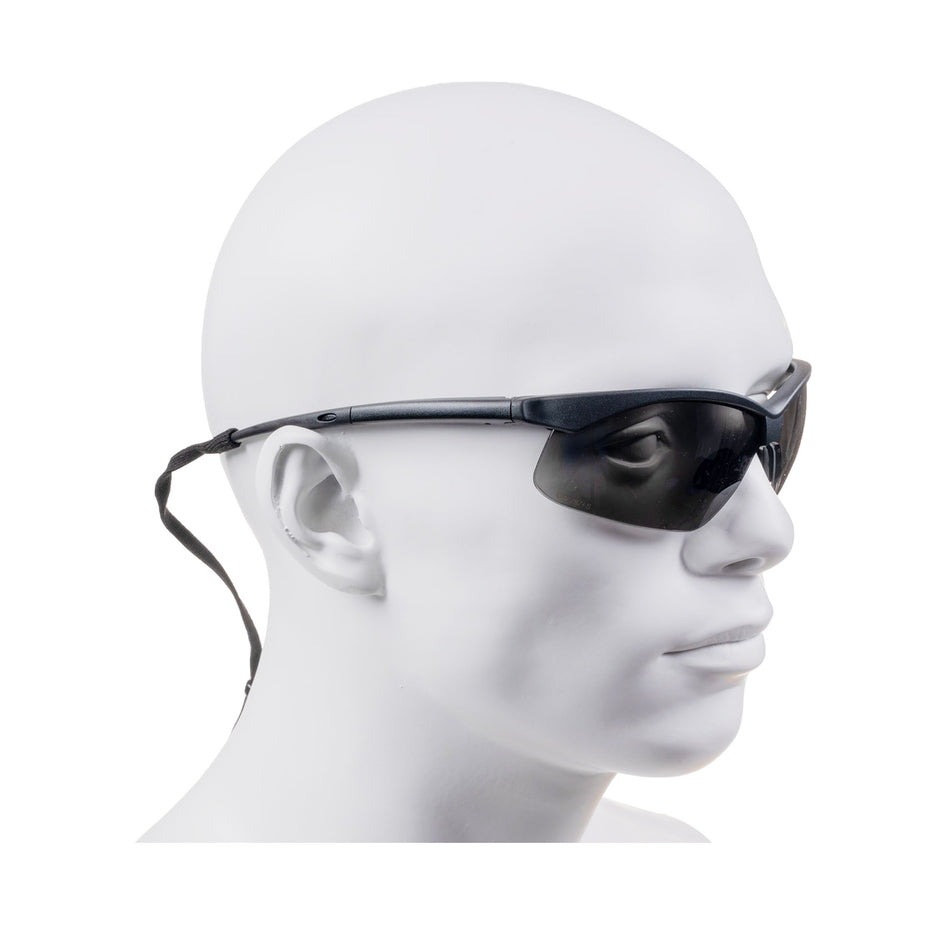 Rival Safety Glasses With Convenient Neck Cord, Grey - SGRIVALGREYH/C