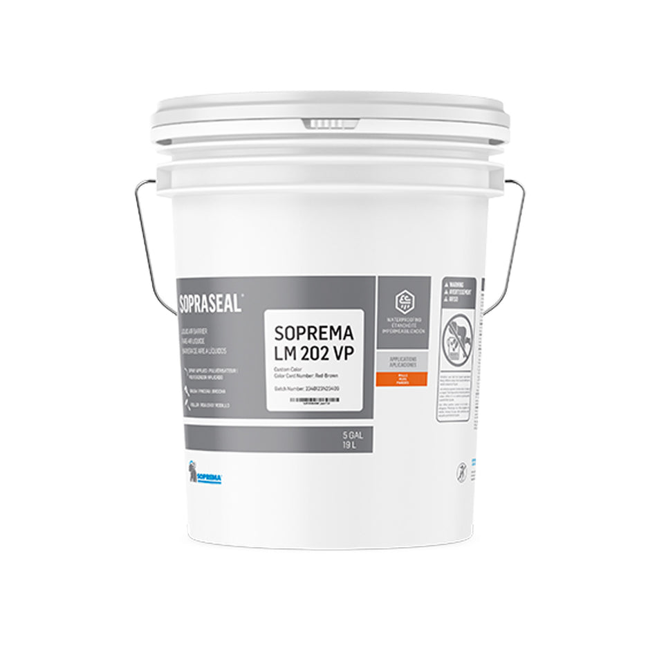 SOPRASEAL LM 202 VP One-Component Spray Applied Vapor-Permeable Air Barrier Membrane - A501