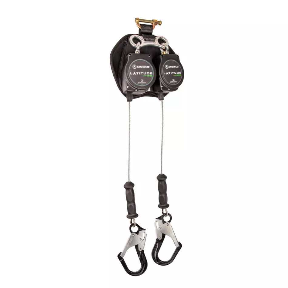 Safewaze Latitude Edge 11 ft. Dual Cable SRL-P: Snap Hooks - SW8008-11LE