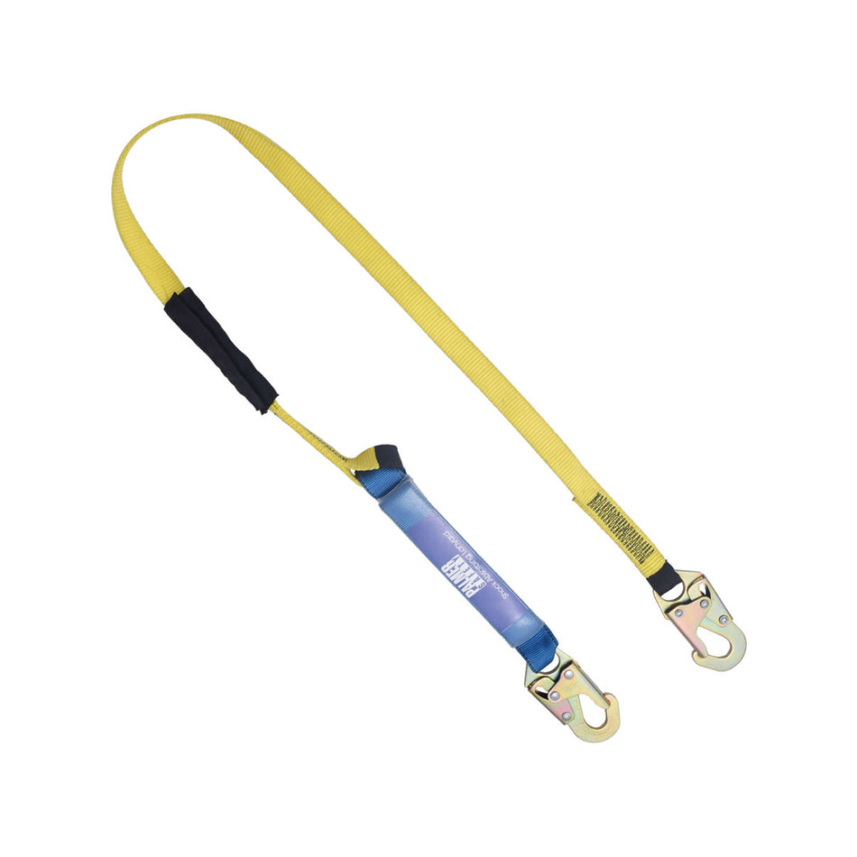 Palmer Safety Lanyard 6 Ft. Shock Absorber, Small Hooks, Single Leg - L111111