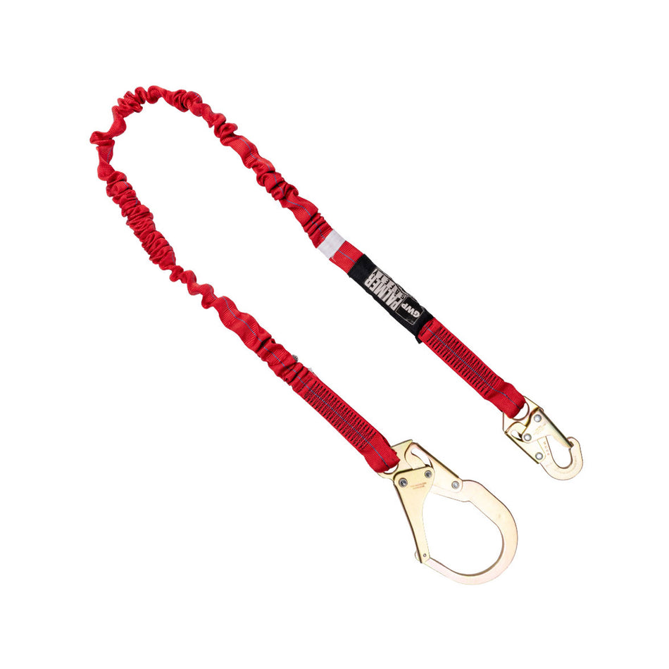 Palmer Safety Lanyard 6 ft. Internal Shock, Rebar Hook, Single Leg - L122133