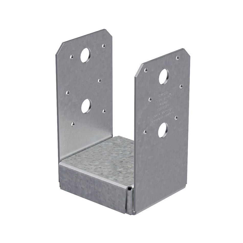 Simpson Strong-Tie ZMax 5.5 in. H X 3.56 in. W 16 Ga. Galvanized Steel Post Base - ABU44Z