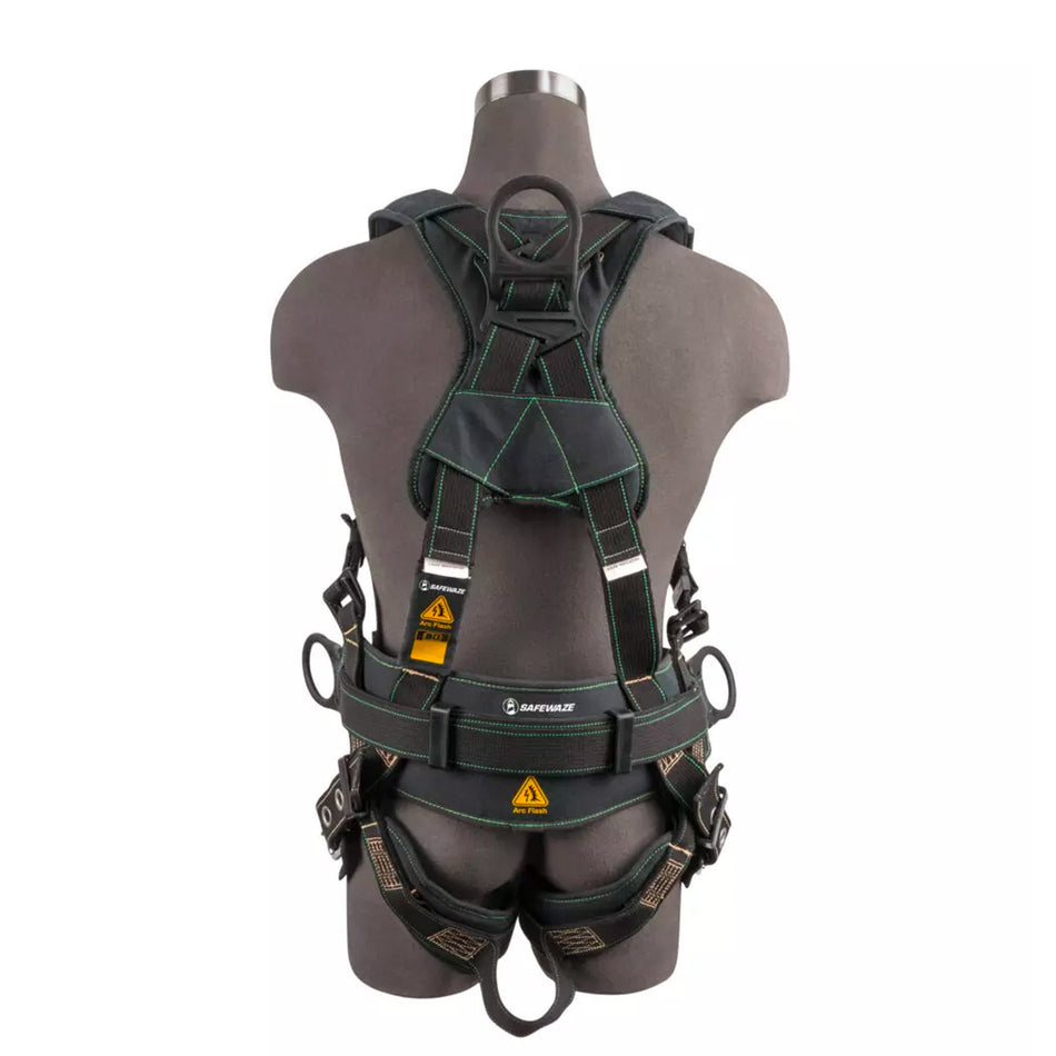 Safewaze Arc Flash Construction Harness: DE 3D, DE QC Chest, TB Legs 020-1260