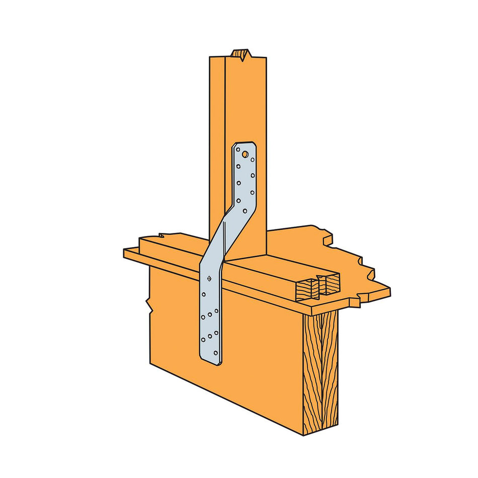 Simpson Strong-Tie 19.19 in. H X 2.38 in. W 16 Ga. Steel Hurricane Tie - H6