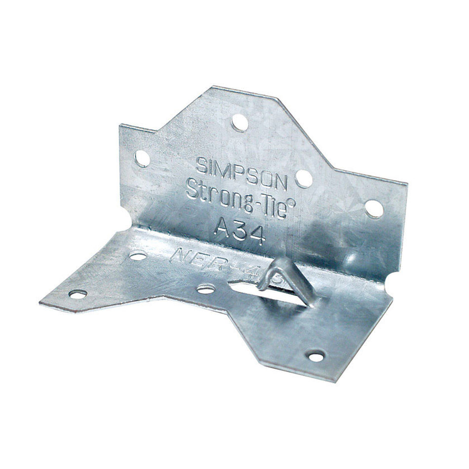 Simpson Strong-Tie 1.4 in. W X 2.5 in. L Galvanized Steel Framing Angle - A34
