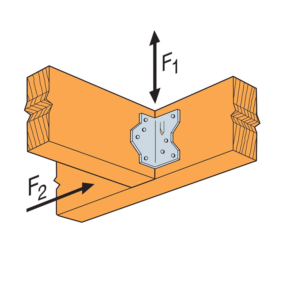 Simpson Strong-Tie 1.4 in. W X 2.5 in. L Galvanized Steel Framing Angle - A34