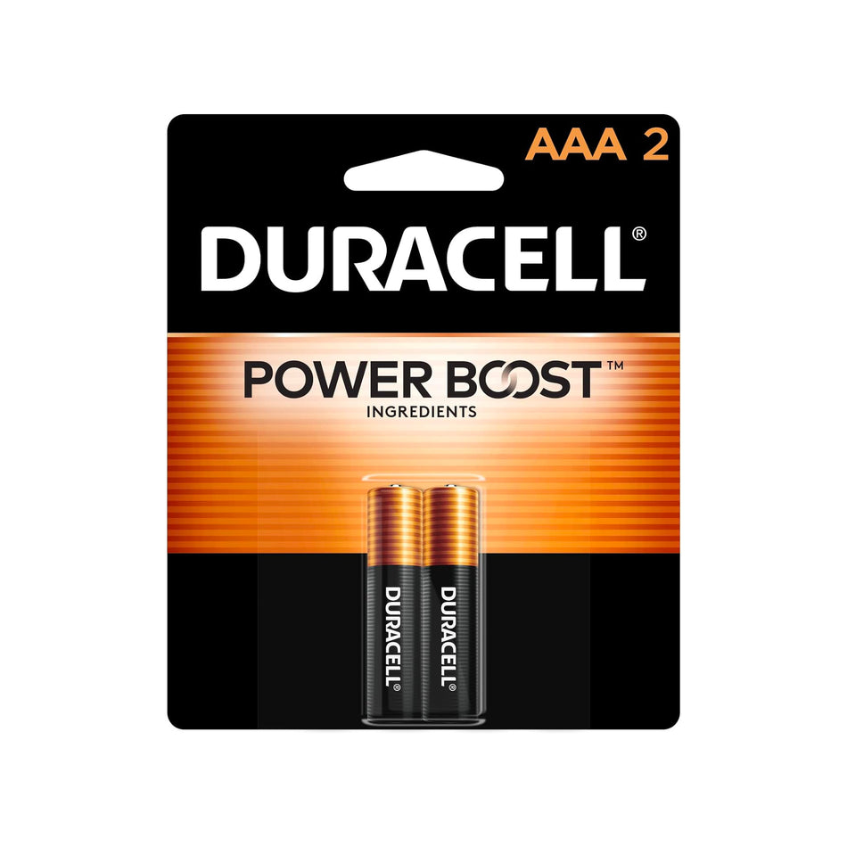 Duracell - 2 Coppertop Alkaline AAA Batteries - AAA2