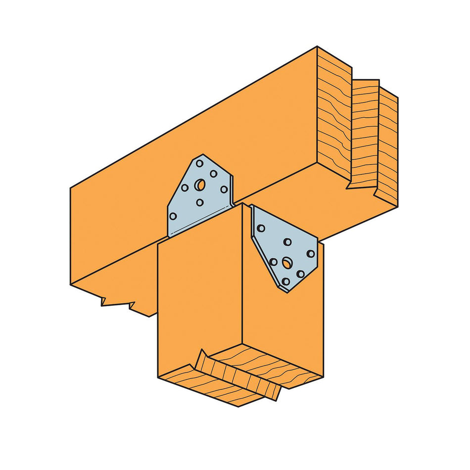 Simpson Strong-Tie 3.38 in. H X 6 in. W 18 Ga. Galvanized Steel Post Cap - BC6