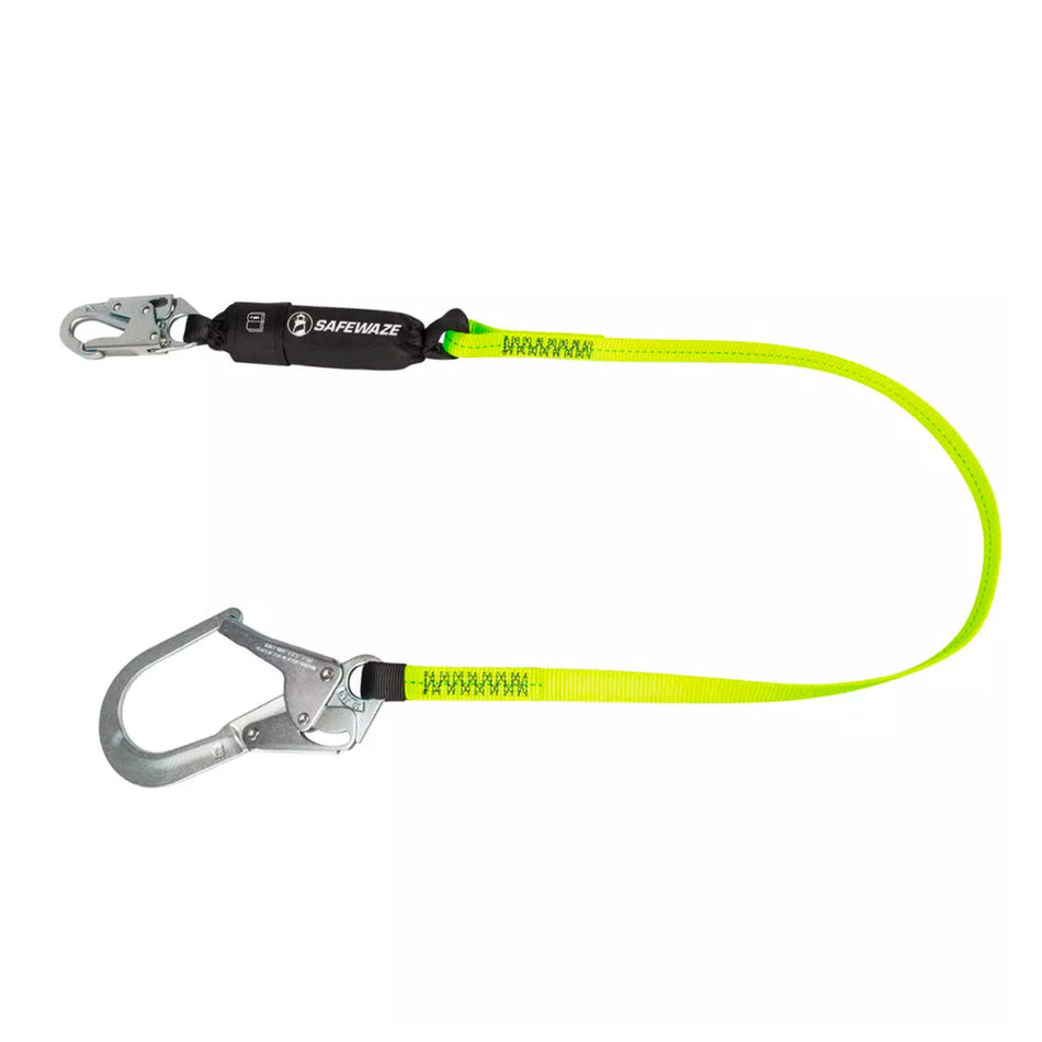 Safewaze PRO 6' Energy Absorbing Lanyard: Rebar Hook - FS565